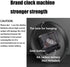 Biramba Frameless DIY Wall Clock,3D Surface Mirror Wall Clock Modern Design Large Mute Wall Watches Stickers for Living Room Bedroom Home Decorations (037Black)