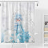Allenjoy 72x72 inch Winter Theme Merry Christmas Shower Curtain Set with 12 Hooks Colorful Star Blue Hat Cute Snowman Bathroom Curtain Durable Waterproof Fabric Bathtub Sets Home Decor
