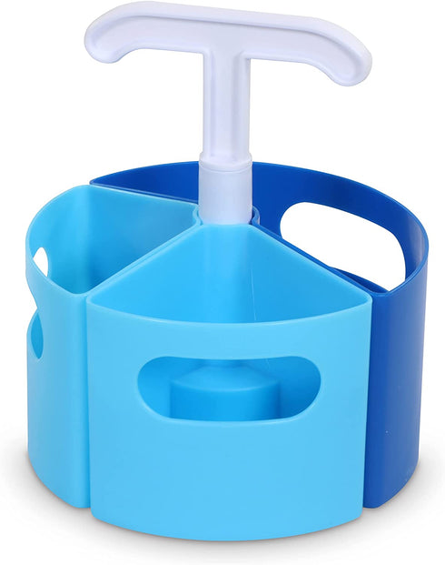 Learning Resources Create-a-Space Storage Mini Center - Blue, Classroom Craft Keeper, Maker Space, Small Space Storage, Teacher Organizer, Home School Accessories, 4 Piece Set