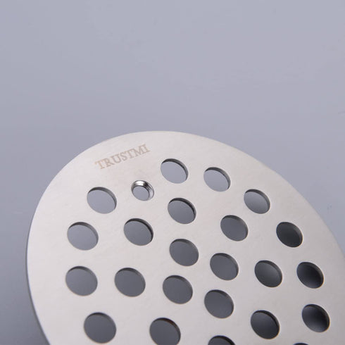 TRUSTMI 4 1/4-inch Screw-in Shower Drain Grate Replacement Cover , Brushed Stainless