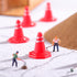 Toddmomy 30Pcs Traffic Road Cones Pretend Play Toys Roadblocks Simulation Traffic Signs Miniature Traffic Cones for Sand Table Engineering Construction