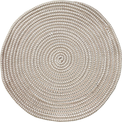 Hand Woven Round Area Rugs Living Room Bedroom Study Computer Chair Cushion Base Mat Round Carpet Lifts Basket Swivel Chair Pad Coffee Table Rug(2' Round, Light Camel)