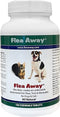 Flea Away All Natural Supplement for Fleas, Ticks, and Mosquitos Prevention for Dogs and Cats, 100 Chewable Treat Tablets, Single