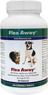 Flea Away All Natural Supplement for Fleas, Ticks, and Mosquitos Prevention for Dogs and Cats, 100 Chewable Treat Tablets, Single