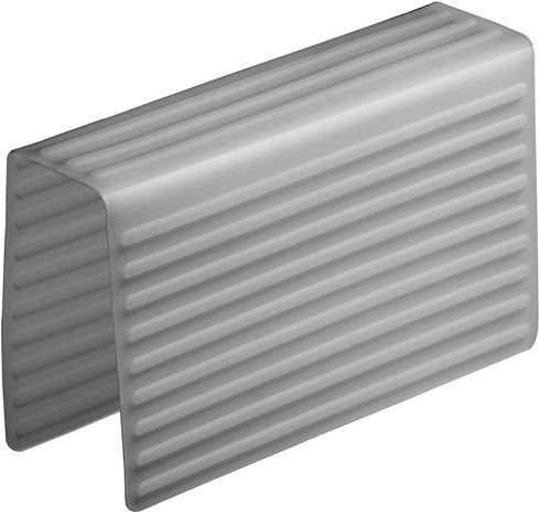 iDesign 64183 Lineo Silicone Sink Saddle, Glassware Protector for Kitchen, Bathroom Pots, Pans, Dishes, 8.25" x 1.75" x 4.5", Gray