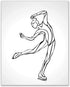 Minimalist Figure Skating Ice Dancing Wall Art Prints - Set of 4 (8x10) Inch Unframed Poster Photos