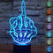 ZTOP Middle Finger Gesture 3D LED Optical Illusion Night Lamp 7 Color Change Touch Switch USB Powered Desk Light Christmas Thanksgiving Decor