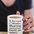 I Survived Another Meeting That Should Have Been An Email Mug, Christmas Birthday Gift for Boss, Coworker, Employee, Friends, Funny Coffee Mug for Women, Men, Novelty Email Mug 11 Oz White