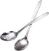 IMEEA 12.8-Inch Large Serving Spoon Stainless Steel Cooking Spoon Long Handle Slotted Spoon, Set of 2