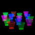 Party Essentials Plastic Cups, 50-Count, Assorted Neon