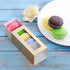 BAKIPACK 25 Macaron Boxes for 4 or 5 Macarons Gold Macaron Gift Boxes?Candy Gift Boxes, Macarons Box with Clear Window (Interior Measurement 4.8" x 1.8" x 1.8" without Macaron inside)
