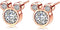 ERLUER Women's Mickey Stud Earrings Mouse Shape Rose Gold Platinum Plated Zircon Crystal Fashion Jewelry Earring For Women Party Gifts