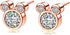 ERLUER Women's Mickey Stud Earrings Mouse Shape Rose Gold Platinum Plated Zircon Crystal Fashion Jewelry Earring For Women Party Gifts