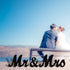 Bloobloomax 6 Inches High Wooden Mr and Mrs Sign Rustic Mr & Mrs Letters Wedding Signs,Photo Props,Party Table,Top Dinner,Rustic Wedding Decorations (Black)