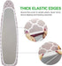 SUNKLOOF Extra Thick Ironing Board Cover and Pad, Resist Scorching and Staining, 15x54 Reflective Silicone Ironing Board Cover, Elastic Edges, 4 Fasteners, Large Protective Scorch Mesh Cloth