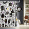 JOOCAR Halloween Shower Curtain Alchemy Magic Witch Witchcraft Bohemian Shower Curtain Sets, No Odor Rust Proof Grommets, Eco-Friendly, Black and White