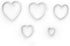 Fox Run Heart Shaped Cookie Cutters, 5-Piece Set with Storage Tin Included, Stainless Steel