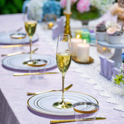 Gold Creative Set Champagne Flutes - Wedding Glasses for Bride & Groom - Toasting Cups Gift Sets for Couples - Engagement, Wedding, Anniversary, House Warming