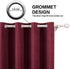 MIULEE Thermal Insulated Linen Curtain for Bedroom Living Room Home Decor Room Darkening Farmhouse Grommet Textured Window Blackout Drape Light Block, 1 Panel W 52 x L 84 Inch Burgundy Red