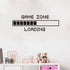 Vinyl Wall Decal Game Zone Loading Wall Sticker Home Decor Gamer Room Wall Mural Boys Bedroom Decoration Wall Stickers AY1010 (17x48", Black)