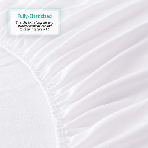 Clara Clark Mattress Protector, Premium Cotton Terry Mattress-Cover - Waterproof, Soft, Breathable and Noiseless Cover Twin Mattress Protector