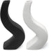 Serdic S Curve Tall Ceramic Vase 11inch Modern Decorative Flower Vase for Wedding, Gifts, Kitchen, Living Room or Flower Shop Black