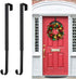 Pack of 2 Wreath Hanger,Adjustable Wreath Hanger for Front Door from 14.9 to 25 Inch,20 lbs Larger Door Wreath Hanger Christmas Wreaths,Black