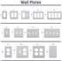SleekLighting Pack of 2 Wall Plate Outlet Switch Covers | Classic White Beadboard Wall plates| Variety of Styles: Decorator / Duplex / Toggle / Blank / & Combo | Size: 2 Gang Rocker