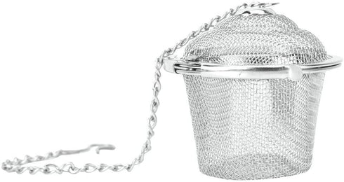 Tea Ball Infuser Stainless Steel Tea Strainer Mesh Ball Herbal Spice Filter Soup Infuser with Chain(L)