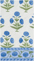 Caspari Indian Poppy Paper Guest Towel Napkins in Blue - Two Packs of 15