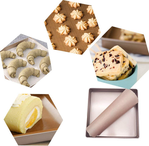 POKALI 11x11x1.5inch Carbon Steel Square Nonstick baking sheet cake pan,Angel Food Cake and Cheesecake Bakeware Pans,Square Bakeware Roasting Tray +1Reusable Baking Sheet Liners(11inch)