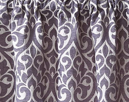 Stylemaster Bryce Chenille Scalloped Valance with Cording, 55 in x 17, Pewter