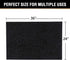 Bath Mats for Bathroom Non Slip Luxury Chenille Ultra Soft Bath Rugs 24x36 Absorbent Non Skid Shaggy Rugs Washable Dry Fast Plush Area Carpet Mats for Indoor, Bath Room, Tub - Black