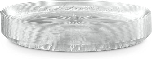 Plasticpro 9'' inch Premium Heavy Weight Crystal Clear Disposable Hard Plastic Dinnerware Party Plate Pack of 40
