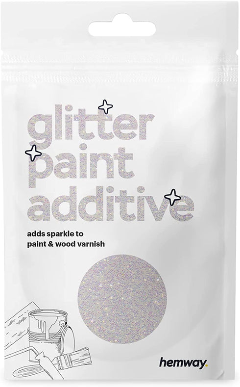 Hemway Glitter Paint Additive Sample - Mother of Pearl - Mix with Emulsion Water Based Paints Wall Ceiling Glitter Paint - 10g / 0.35oz