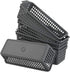 Gloreen Slim Pencil Plastic Basket, Grey Narrow Spices Storage Baskets, 6 Packs
