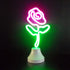 Deco Table and Wall Hanging LED Neon Rose Sign for Bedroom Night Lights and Decorative Lights (Rose)