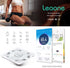 Leaone Body Fat Scale 30x30cm, USB Charging, White LED, Smart Bluetooth Digital BMI Weight Scale, Body Composition Analyzer Health Monitor with 6mm Tempered Glass with Smartphone App, 400 lbs, White