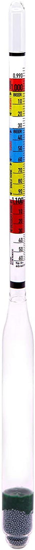 Circrane Hydrometer & Glass Test Jar Set, Triple Scale Alcohol Hydrometer with Glass Cylinder for Brew Beer, Wine, Mead and Kombucha, ABV, Brix and Gravity Test Kit, Home Brewing Supplies