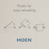 Moen BH3808CH Genta Double Post Modern Pivoting Toilet Paper Holder, Chrome
