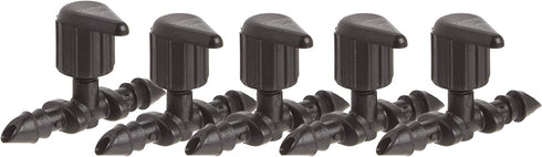 Orbit 67404 5-Pack 1/4-Inch Barb Shut-Off Valve , Black