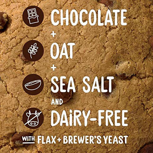 Happy Mama Organics Lactation Cookies With Flax + Brewer's Yeast Chocolate, Oat & Sea Salt, 10.6oz, 10Count