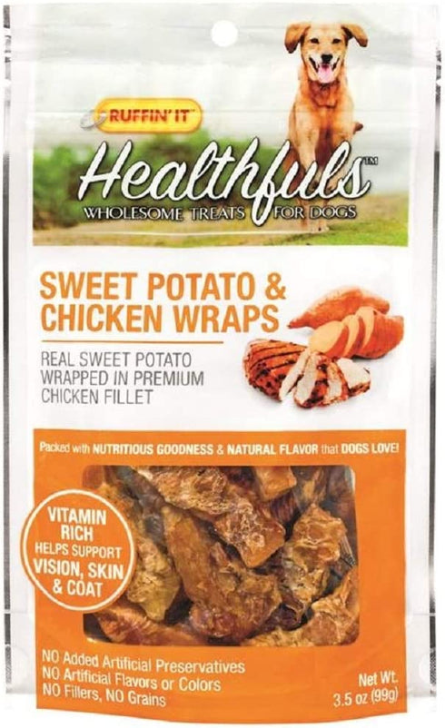Ruffin It Sweet Potato And Chicken Wraps Dog Treat