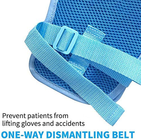 Fanwer Dementia Restraint Gloves - 2PCS, Control Mitts Safety Hand Glove, Restraint Mitts, Gloves to Prevent Scratching for adults, Dementia Products for elderly, Helpful to Both Wearer and Caregivers