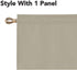 Deconovo Valances, 18 Inch Blackout Valances, Rod Pocket Light Blocking Valance, Theral Insulated Kitchen Valance for Bedroom, 42x18 Inch, Beige, 1 Piece