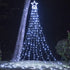 Christmas Decorations Outdoor Lights,11.5ft 317 LED Star Christmas Tree Lights,8 Memory Lighting Modes&Timer Christmas Star Lights for Yard,Wedding,Party,Christmas Decorations (White)