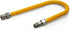 Highcraft GUHD-ZD34-18Q Gas Line Hose 1'' O.D. x 18'' Length with 3/4 in. FIP x MIP Fitting, Yellow Coated Stainless Steel Flexible Connector, 18 Inches