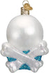 Old World Christmas Halloween Decorations Glass Blown Ornaments for Christmas Tree Skull Bones