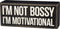 Primitives by Kathy Box Sign Motivational Home Decor, 6" L x 2.50" H x 1.75" W, Black, White