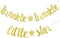 Twinkle Twinkle Little Star Banner, Twinkle Twinkle Little Star Baby Shower Birthday Party Decorations Supplies (Gold Glitter)